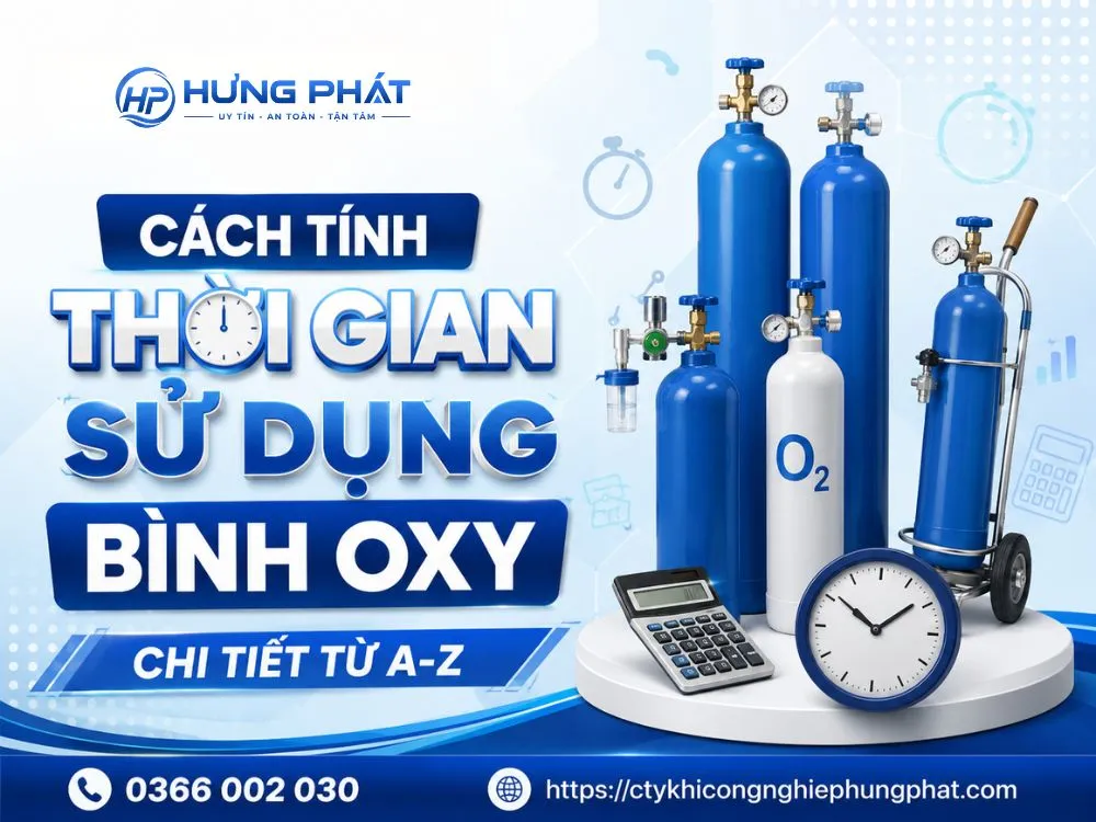 Cách tính thời gian sử dụng bình oxy chi tiết từ A-Z
