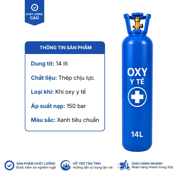 Bình oxy y tế 14 lít