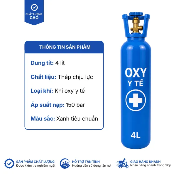 Bình oxy y tế 4 lít