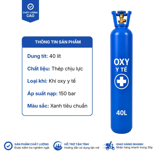 Bình oxy y tế 40 lít